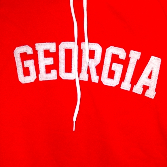 Red Large simply MM, GEORGIA hoodie with front pocket, new w/tags - Picture 3 of 5